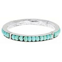 WESTERN STYLE TURQUOISE STONE STRETCH BRACELET