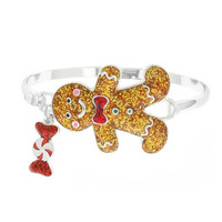 CHRISTMAS GINGERBREAD MAN WITH CANDY BANGLE BRACELET