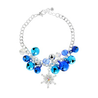 CHRISTMAS SNOWFLAKE WITH JINGLE BELL LOBSTER CLASP BRACELET