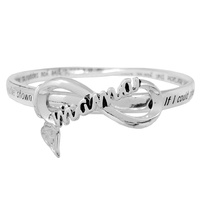 MESSAGE INFINITY MAMA MOBIUS TWIST BANGLE BRACELET