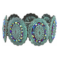 WESTERN CONCHO RHINESTONE BRACELET