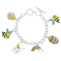 ENAMEL ASSORTED EASTER CHARM TOGGLE BRACELET