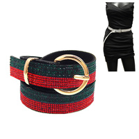 LUXURY DESIGNER INSPIRED RHINESTONE WAIST BELT - CLUB PARTY FASHION BELTS