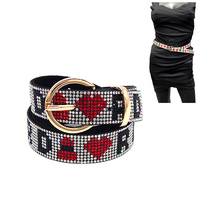 LUXURY DESIGNER INSPIRED RHINESTONE WAIST BELT - CLUB PARTY FASHION BELTS
