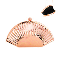 SHELL SCALLOPED METAL EVENING BAG