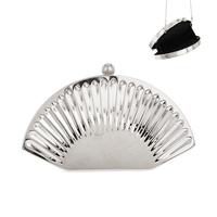 SHELL SCALLOPED METAL EVENING BAG