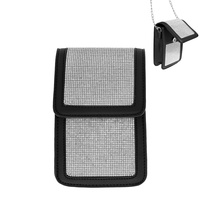 RHINESTONE CELL PHONE BAG WITH CHAIN STRAP