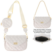 MEDIUM GLASSIC BAG WITH COIN PURSE AND ADJUSTABLE & REMOVABLE STRAPS
