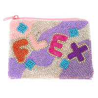 FLEX SEED BEADED EMBROIDERY COIN BAG