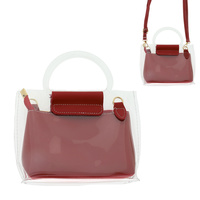 CLEAR CROSSBODY BAG WITH POUCH