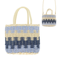 STRAW WOVEN SHOULDER TOTE BAG