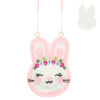 FLOWER CHAPLET EASTER BUNNY CROSSBODY BAG