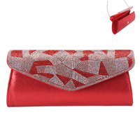 FABRIC EVENING BAG W/LOOPY GEMS