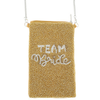 TEAM BRIDE BACHELORETTE PARTY BEADED CROSSBODY COIN PURSE