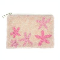 SEED BEAD NAUTICAL OCEAN THEMED HANDMADE BEADWORK COIN PURSE