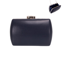 TEXTURED FAUX LEATHER EVENING BAG