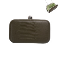 TEXTURED EVENING CLUTCH W/STRAP