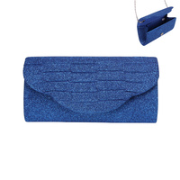 SHINY METALLIC PLEATED EVENING BAG