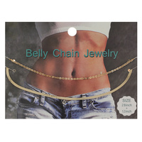 LAYERED MULTI STRAND BELLY CHAIN