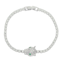 CZ PANTHER HEAD CENTER TENNIS BRACELET