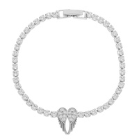 CZ ANGEL WING TENNIS BRACELET