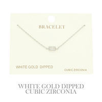 GOLD PLATED CZ SOLITAIRE BRACELET