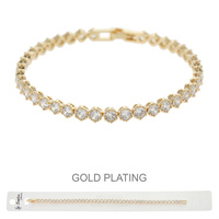 GOLD PLATED CZ TENNIS BR