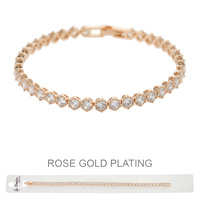 ROSE GOLD PLATED CZ TENNIS BR