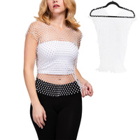 CRYSTAL RHINESTONE FISHNET TANK TOP