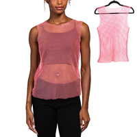 CRYSTAL RHINESTONE FISHNET TANK TOP