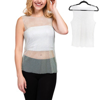 CRYSTAL RHINESTONE FISHNET TANK TOP