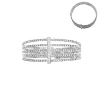 5 LINE RHINESTONE CUFF BRACELET