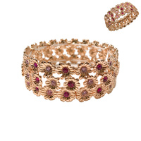 3 LINE FLOWER STRETCH BRACELET