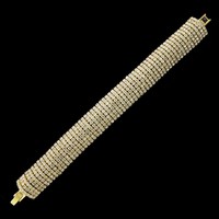 8 Line Rhinestone Dome Clasp Bracelet