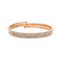 ROSE GOLD/CLEAR 4 LINE COIL BRACELET
