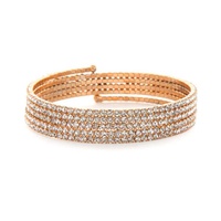 ROSE GOLD/CLEAR STONE COIL BRACELET