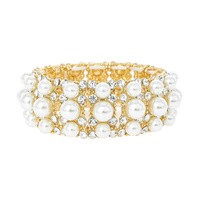 STONE W/PEARL BRACELET