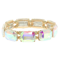 RECTANGLE CRYSTAL STRETCH BRACELET
