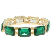 RECTANGLE CRYSTAL STRETCH BRACELET