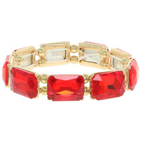 RECTANGLE CRYSTAL STRETCH BRACELET
