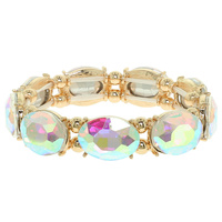 OVAL CRYSTAL STRETCH BRACELET