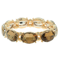 OVAL CRYSTAL STRETCH BRACELET