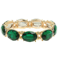 OVAL CRYSTAL STRETCH BRACELET