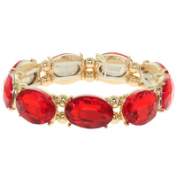 OVAL CRYSTAL STRETCH BRACELET