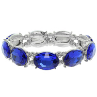OVAL CRYSTAL STRETCH BRACELET