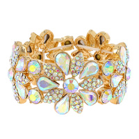 FLORAL STONE STRETCH BRACELET