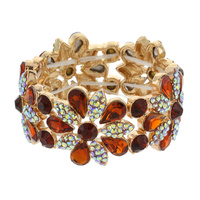 FLORAL STONE STRETCH BRACELET