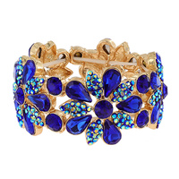 FLORAL STONE STRETCH BRACELET