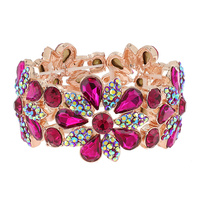 FLORAL STONE STRETCH BRACELET