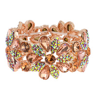 FLORAL STONE STRETCH BRACELET